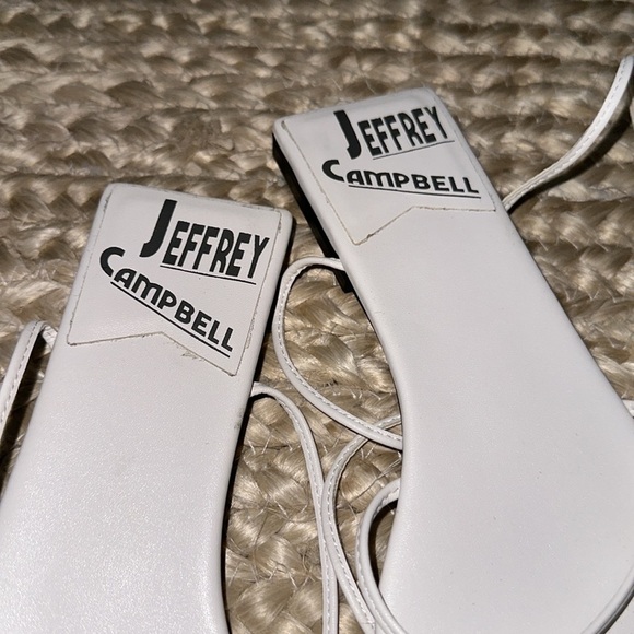 NWOT RARE Jeffrey Campbell Lace Up Flat Sandals in White Size 7.5 - Picture 6 of 10